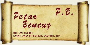 Petar Bencuz vizit kartica